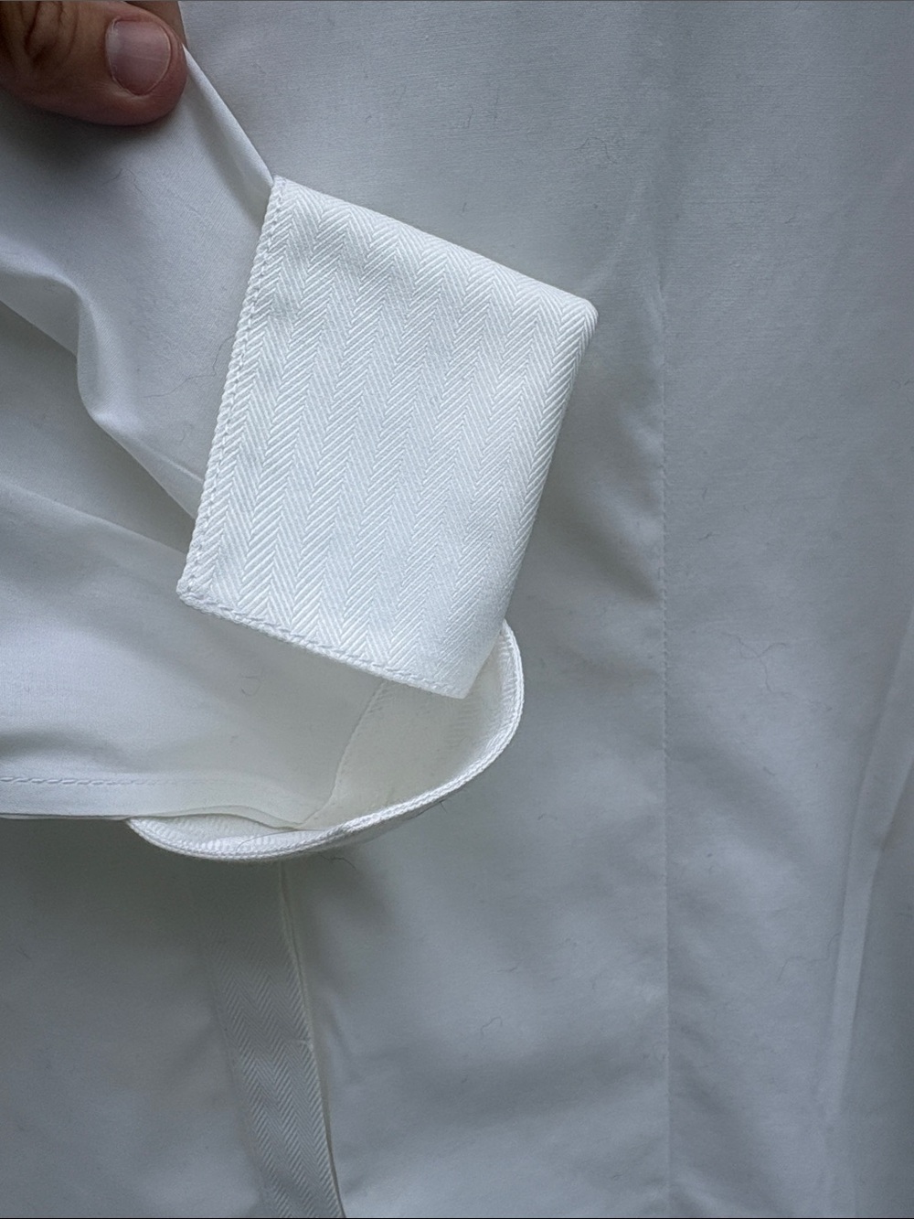 Talbots White Wrinkle-Resistant 3/4-Length Sleeved Shirt - Picture 8 of 14